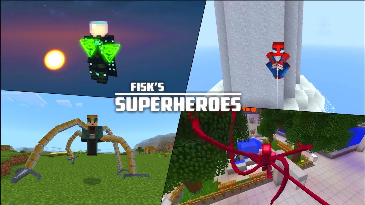 Fisks Superheroes Addon/Mods For Minecraft Pe! | 1.19+