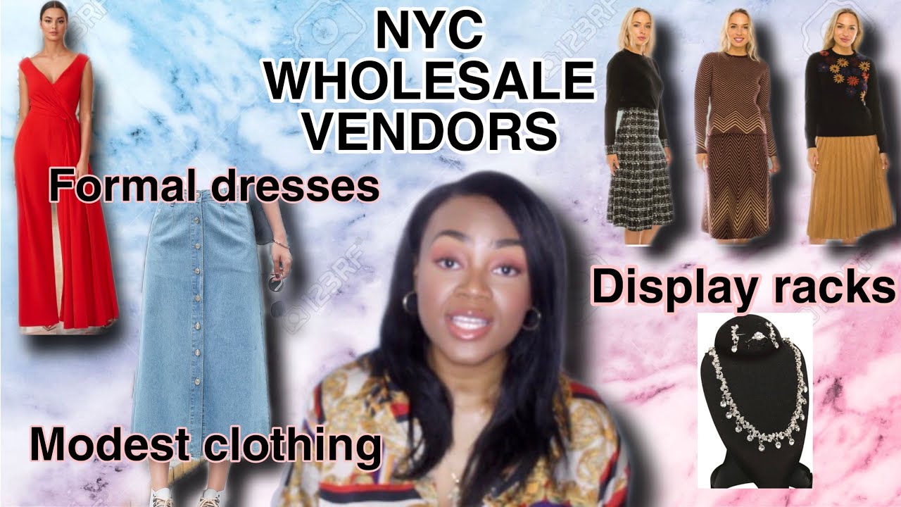 9 NEW YORK CITY WHOLESALE VENDORS (MODEST CLOTHING, SUNGLASSES, FORMAL DRESSES, DISPLAY RACKS, BAGS)