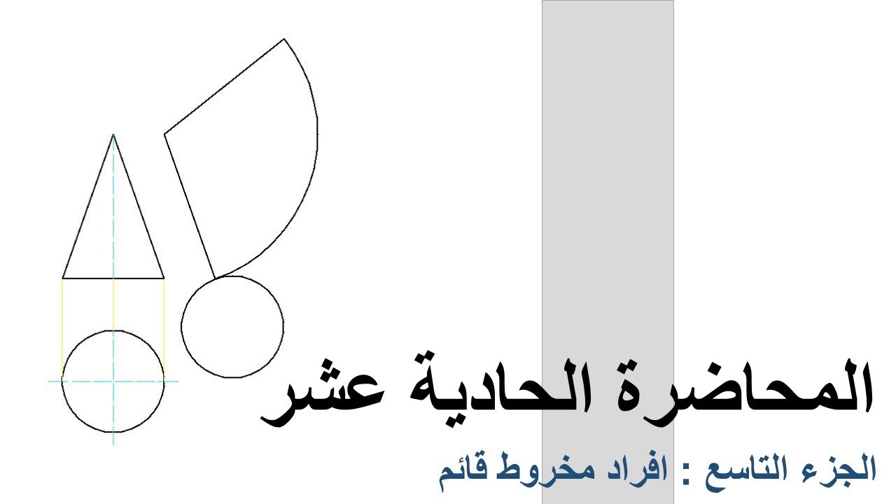 المحاضرة الحادية عشر : جزء 9 - افراد المخروط القائم