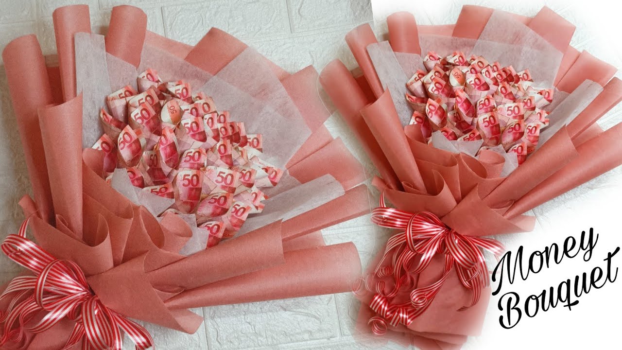 Rolled Money Bouquet Super Easy Tutorial | Rose Gold Money Bouquet