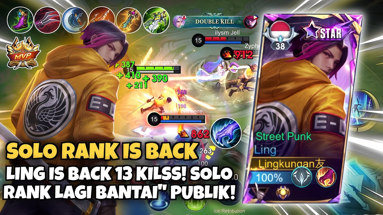 LING MODE ON! SOLO RANK KETEMU HYPER JULIAN! GAS KITA BANTAI - BANTAI! - MOBILE LEGENDS