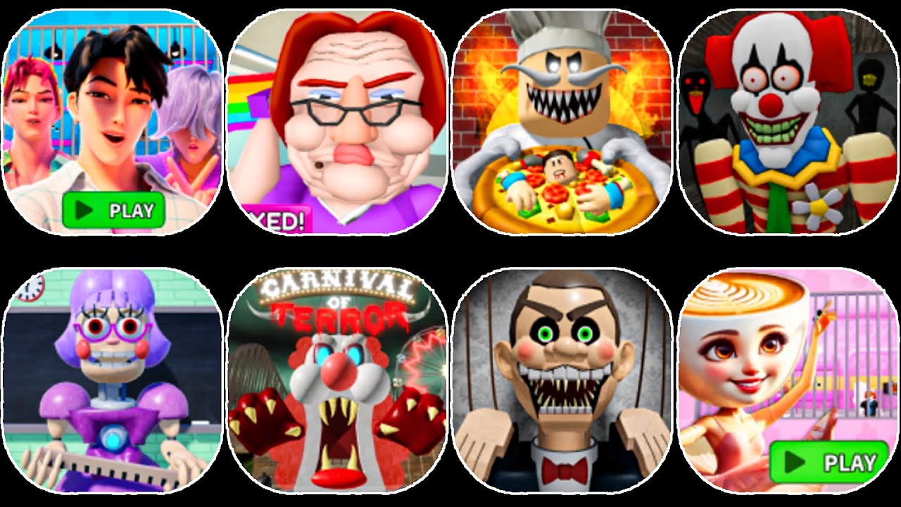 ROBLOX ESCAPE: SAJA BOYS.BETTY'S NURSERY.PAPA PIZZA'S.EPIC CHOPPER'S CARNIVAL.MISS ANI-TRON'S SHOP!