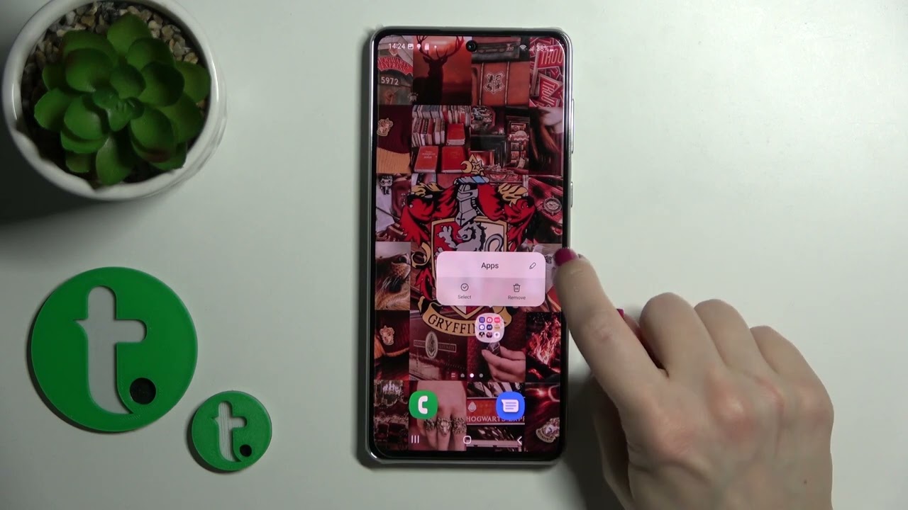 How to How to Create Folders on Home Screen on SAMSUNG GALAXY A73 - Group App
