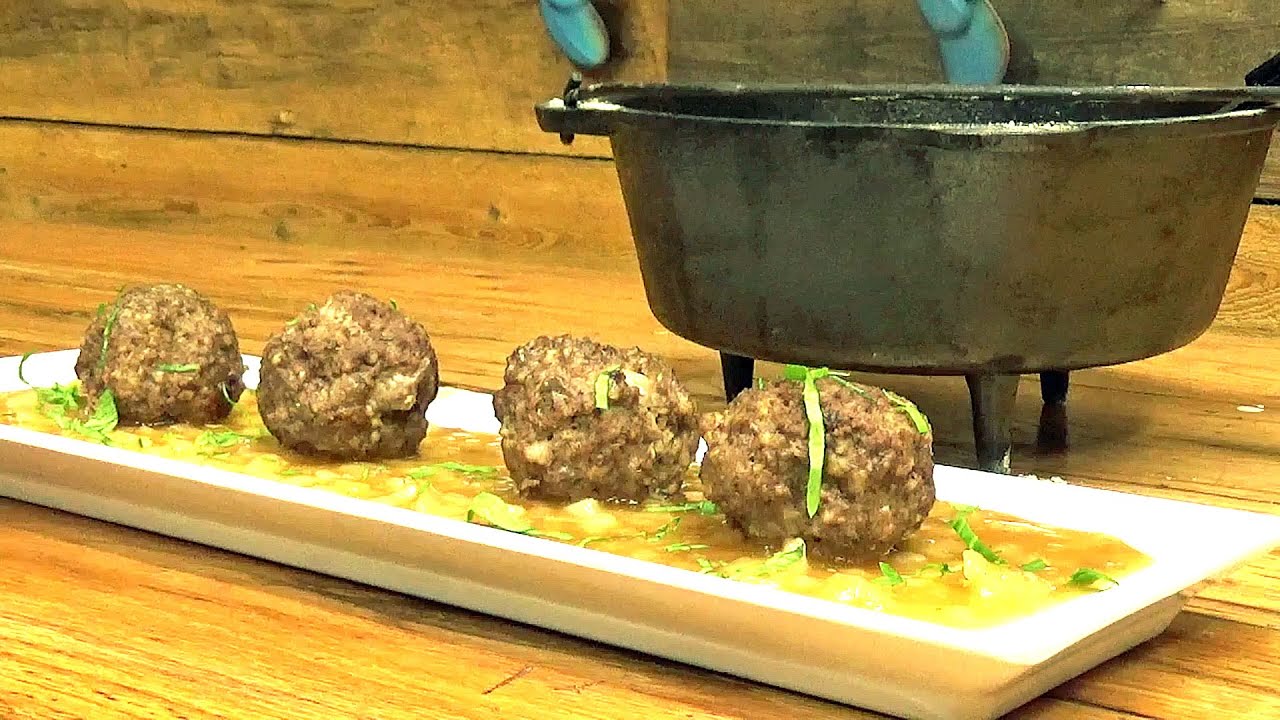 Venison Meatballs Start To Finish for 2 in the 8 Inch Dutch Oven