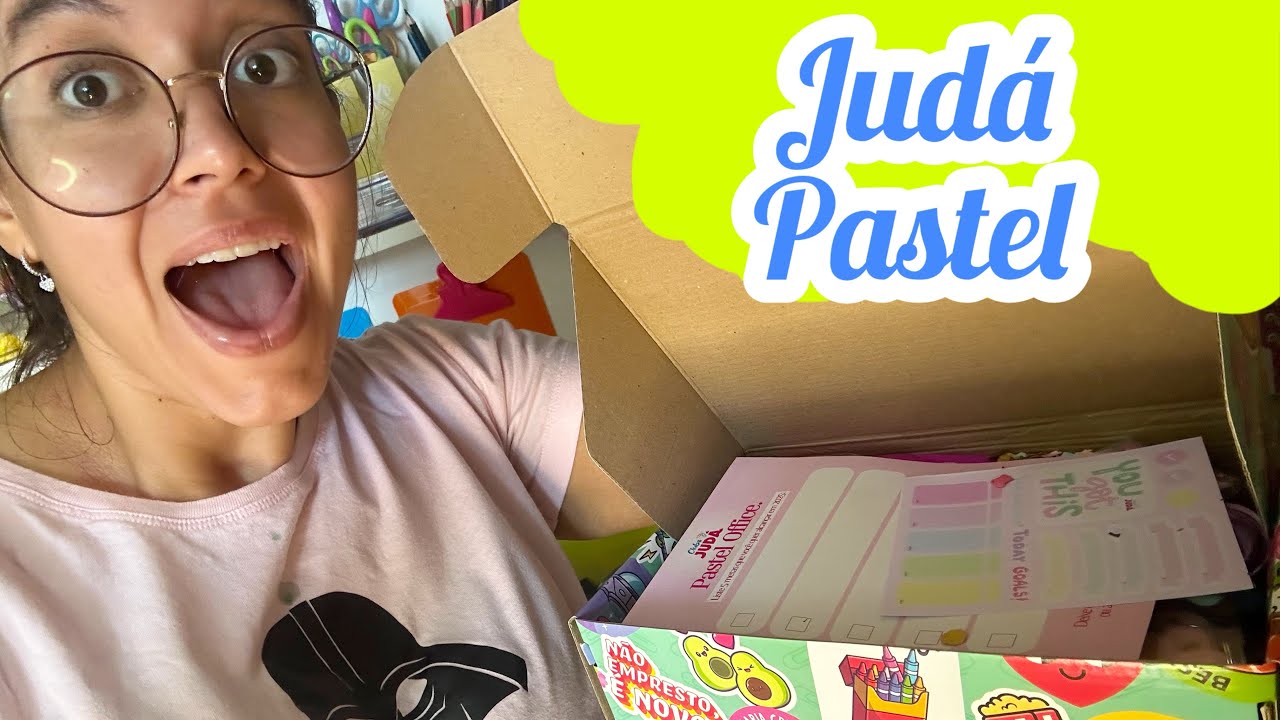 Unboxing Clube Judá Mega tema Tons pastéis Fevereiro 2025 - clube de assinatura de papelaria