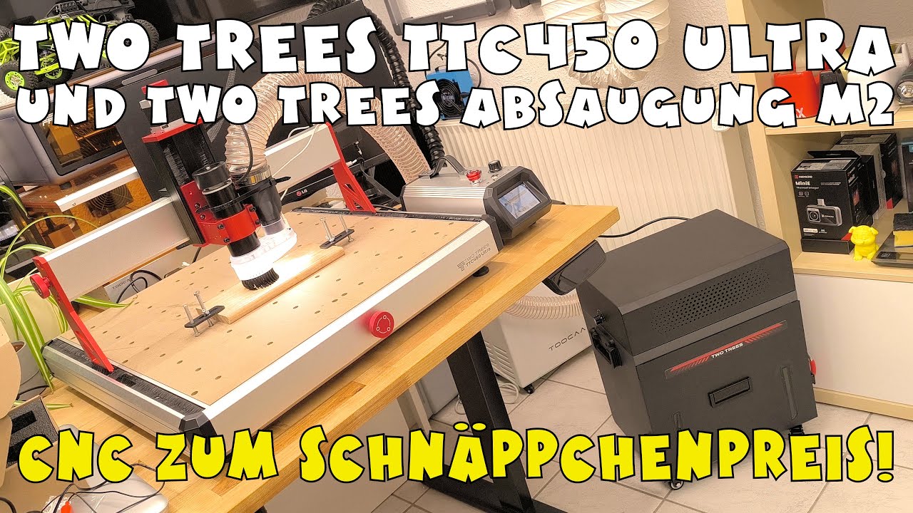 Schn&auml;ppchen: TwoTrees TTC450 Ultra CNC-Fr&auml;smaschine + M2 Absaugung