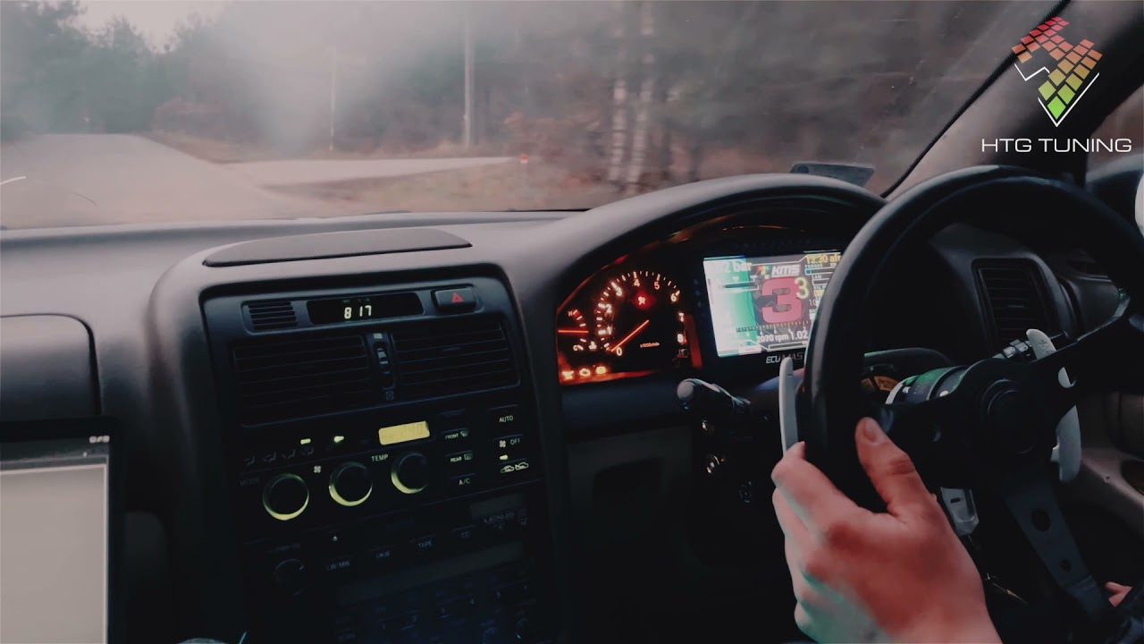 Driving 820HP 2JZ Toyota Aristo with DCT in auto mode on the road - HTG GCU