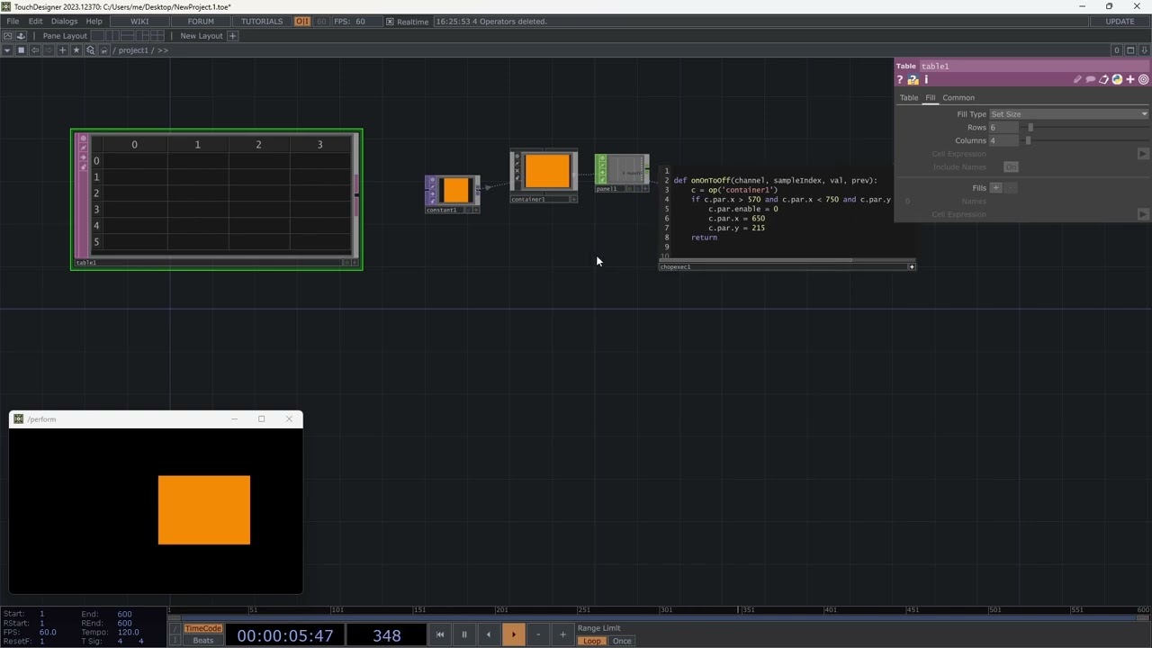 Перетаскивание частей пазла в Touchdesigner