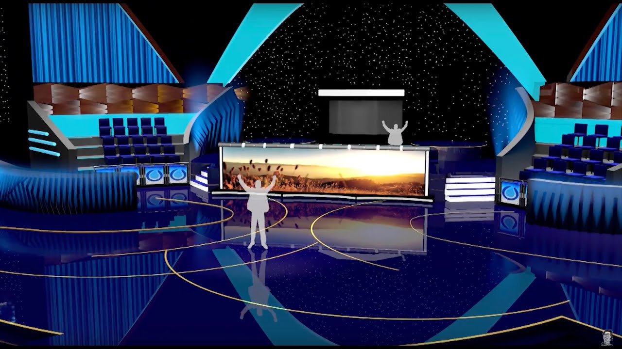 Diseño, ANIMACION EN 3D del Altar de OASIS DE ESPERANZA (Pentecostés Es Hoy ) 2018 ( TV Set Design)