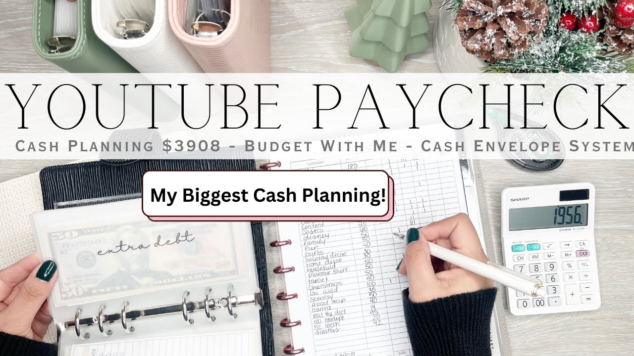YouTube Paycheck Cash Planning $3908 | Budget With Me | Cash Envelope System