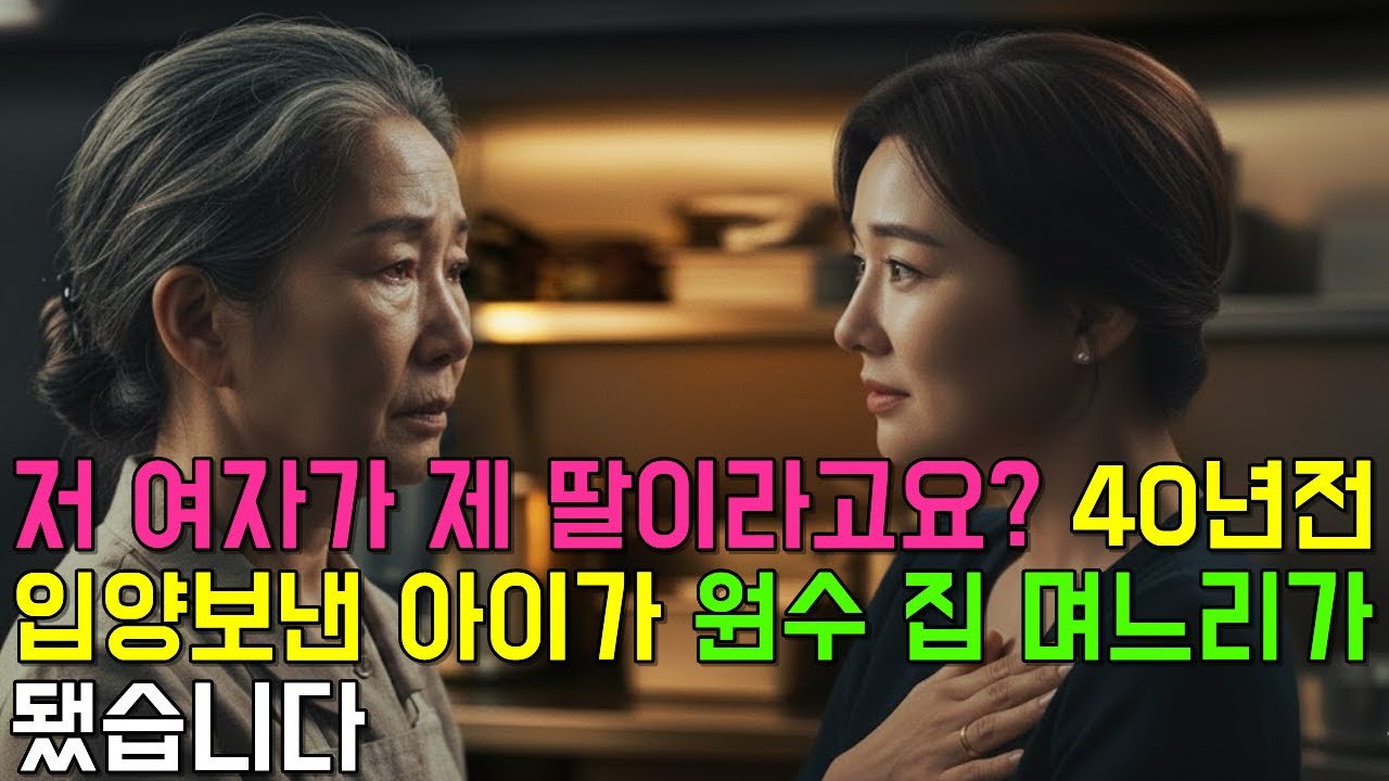 저 여자가 제 딸이라고요? 40년 전 입양 보낸 아이가 원수 집 며느리가 됐습니다      #오디오북 #시니어 #드라마 반전 오디오북 라디오 사연 인생 이야기 시니어 드라마