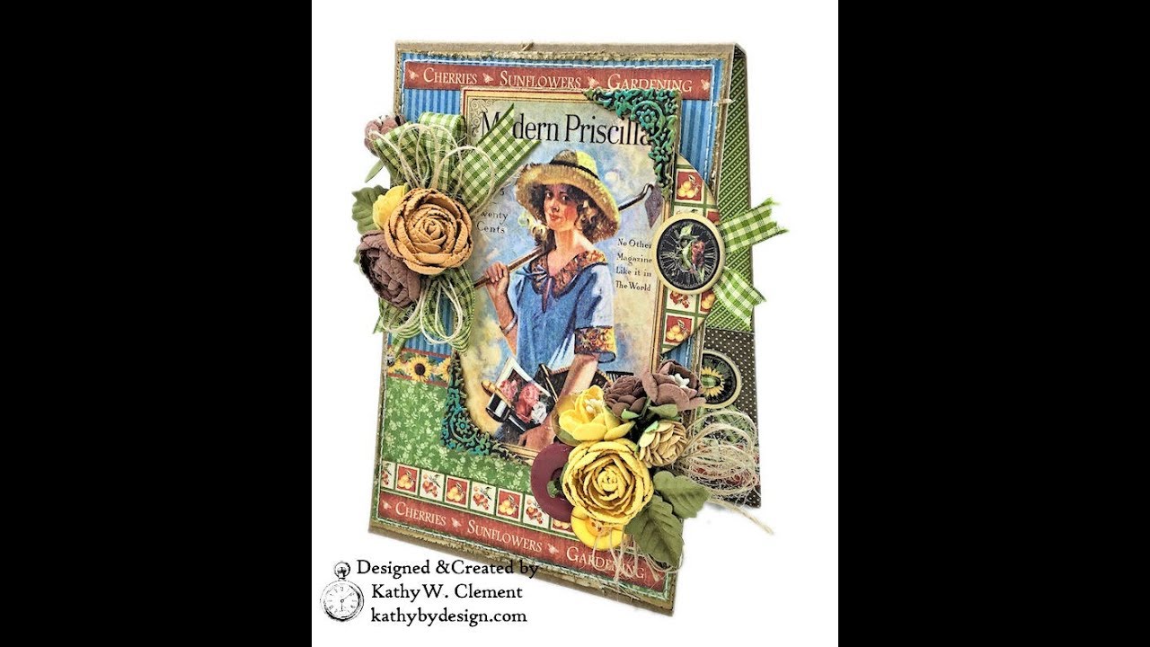 Graphic 45 Place in Time Garden Themed Birthday Card Tutorial