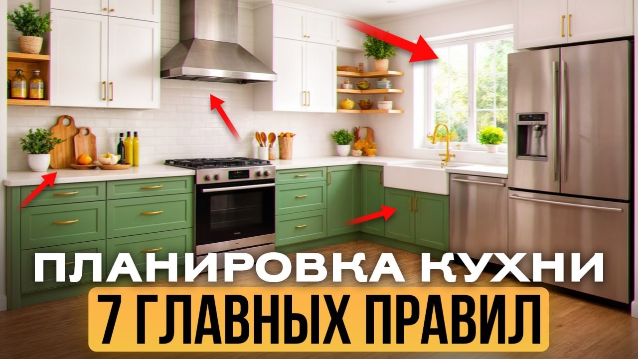 7 ОШИБОК при ПЛАНИРОВКЕ КУХНИ / Как сделать удобную кухню?