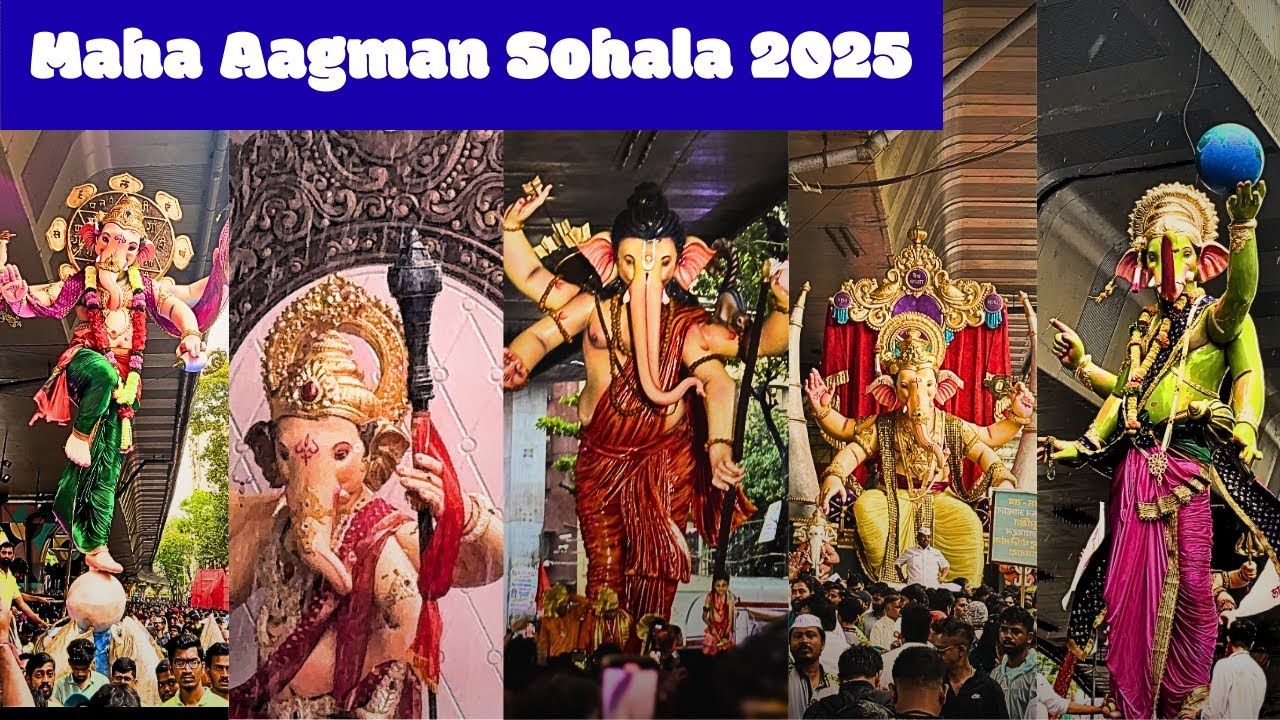 Ganpati Aagman 2025 | Chinchpokli cha Chintamani😍, Umarkhadi, Parel cha Raja | Mumbai Biggest Aagman