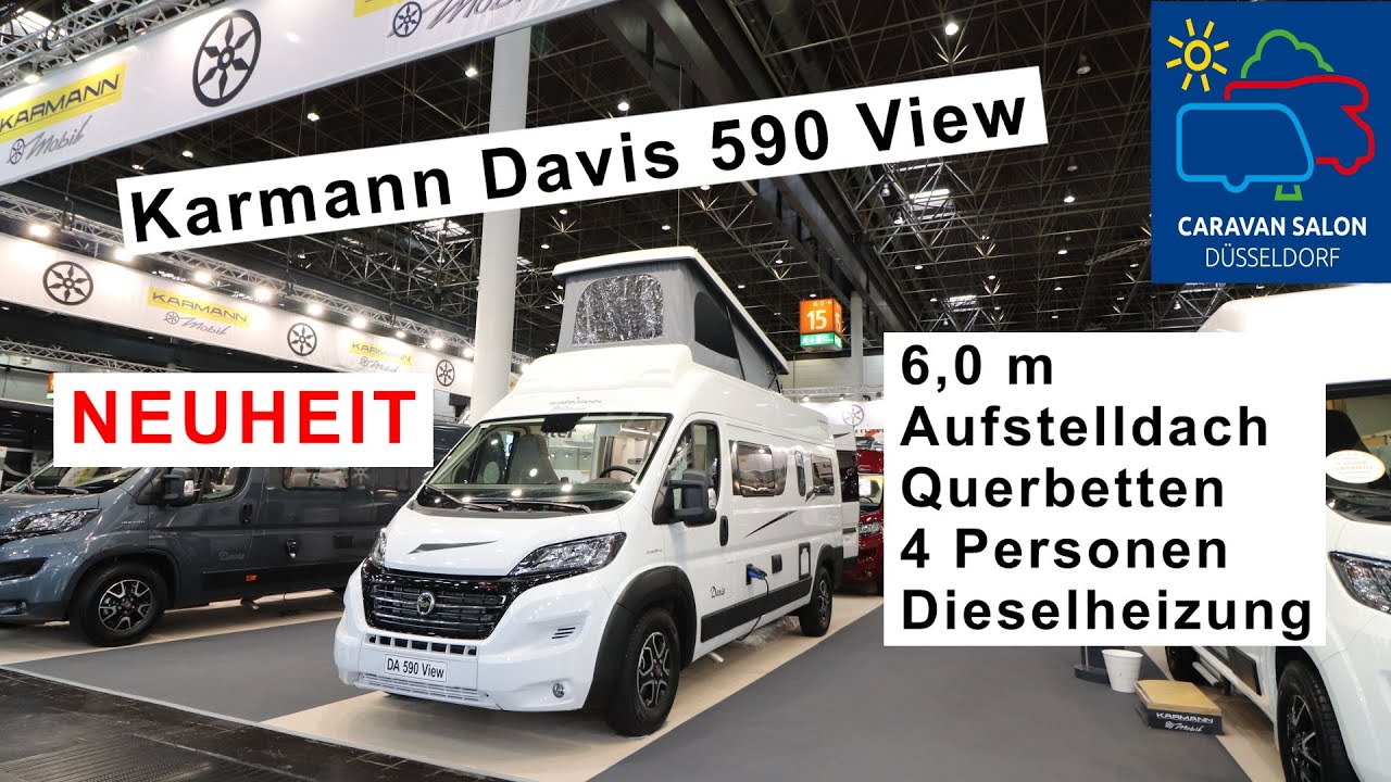 Karmann Davis 590 View | Neuheit | Aufstelldach, 4 Schlafplätze, Festbad | Caravan Salon Düsseldorf