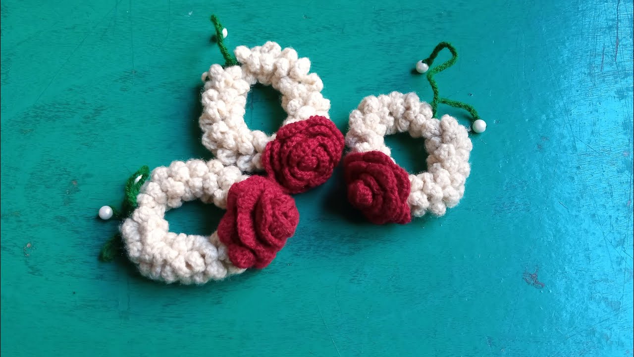 Beautiful crochet gajra for girl #crochet gajra easy and simpal