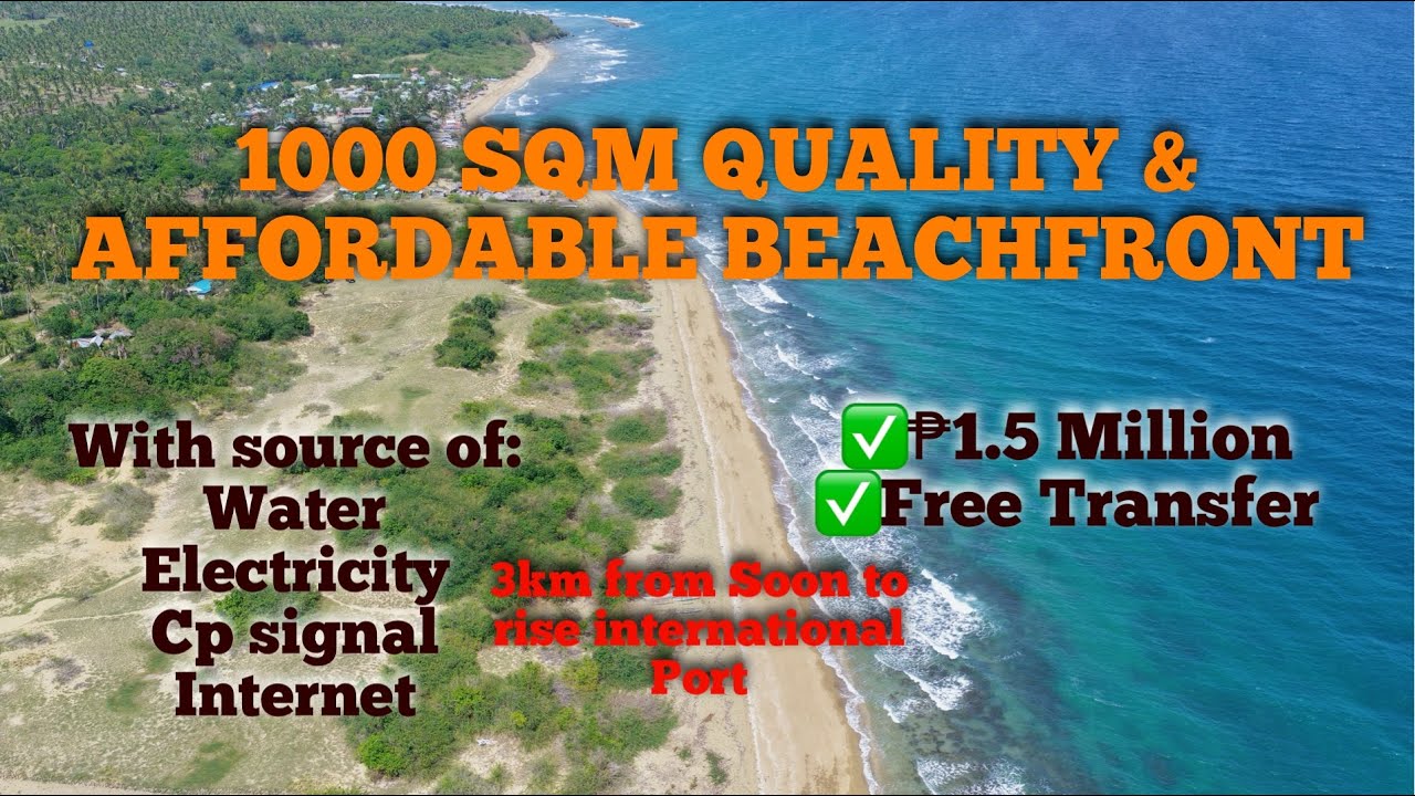 (#103) 1000SQM BEACHFRONT for ₱1.5M  | 2000 SQM Beachfront for ₱2.5M | Free transfer of Title