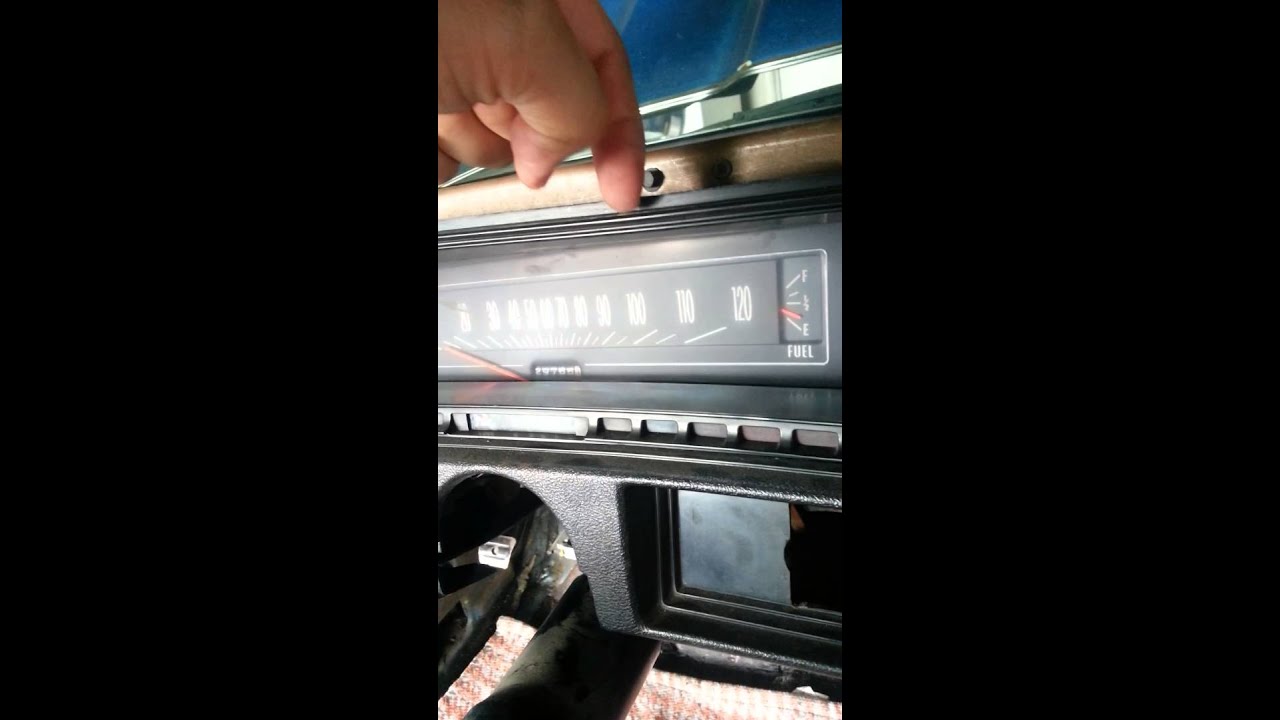 How to remove chevelle sweep dash for speedometer replacement