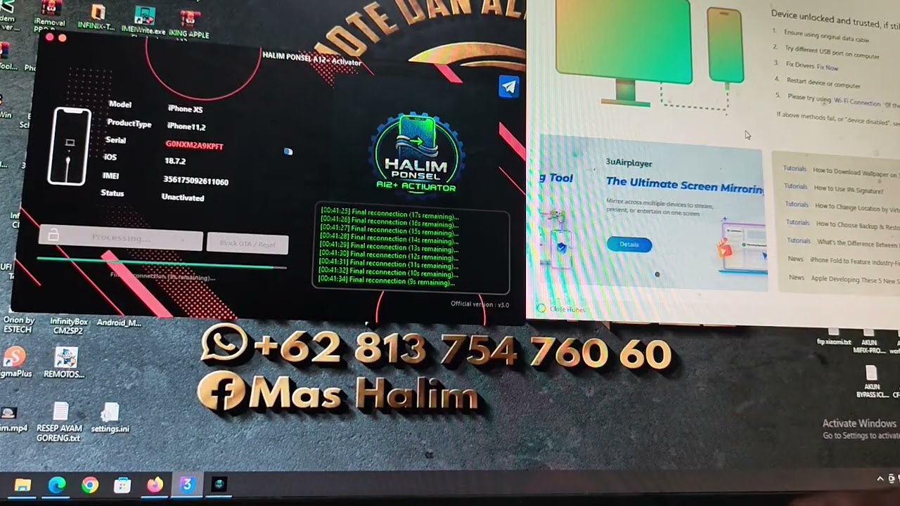 Bypass wifi only iphone XS.... Mumpung harga promo XR sampai 17 pro max ayok gas kan bg lsg WA saja.