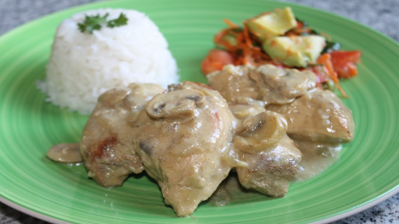 Pollo en salsa de champiñones | Criollo y Sabroso