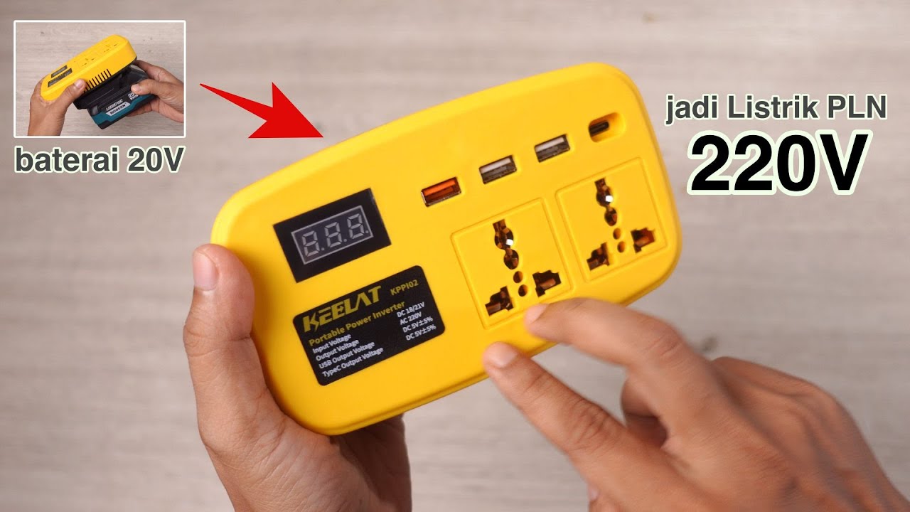 keren jg ni alat, 160rb-an bs bikin batre powertools jd colokan listrik⚡️ - KEELAT PORTABLE INVERTER