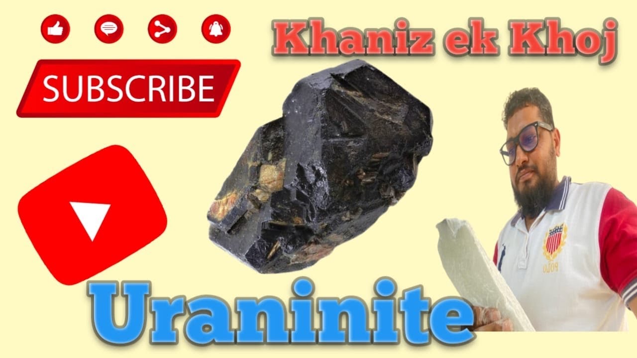 Uraninite, a major ore mineral of uranium, uranium dioxide (UO2).#youtube #viralvideo #minerals