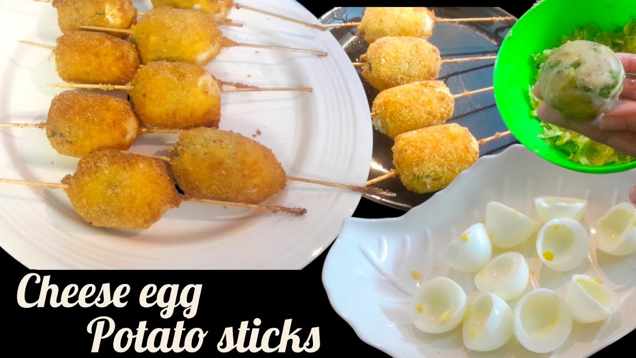 Homemade and easy cheese egg potato sticks by Cook with JAM mom 