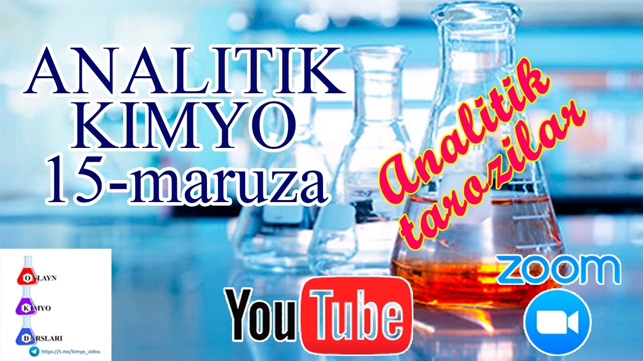 15-maruza: Analitik tarozilar.