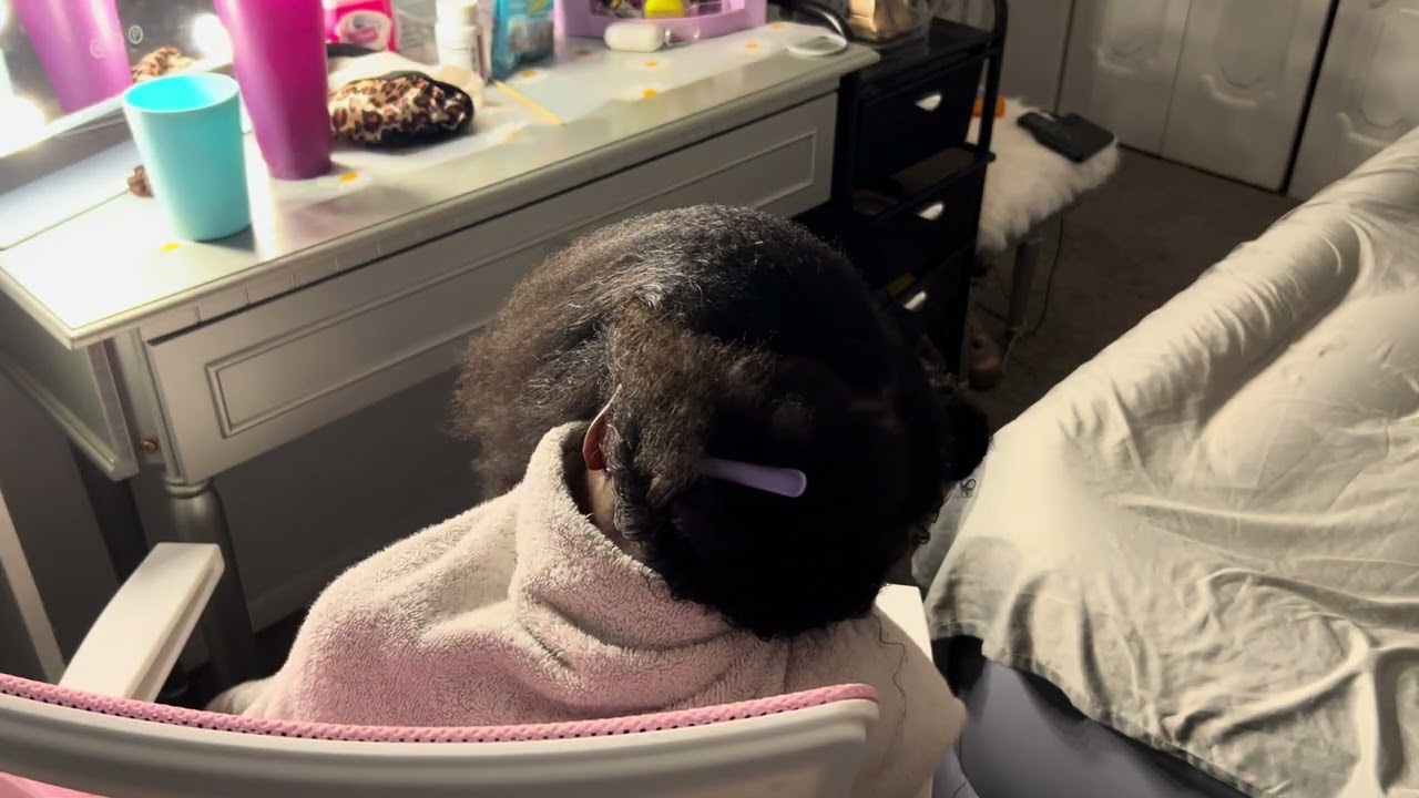 ASMR blow drying hair real person 