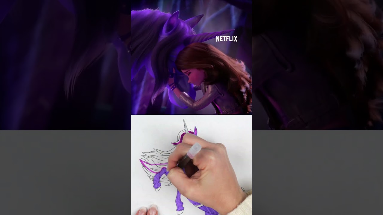Coloring SOPHIA AND WILDSTAR! 🌈🦄 #UnicornAcademy