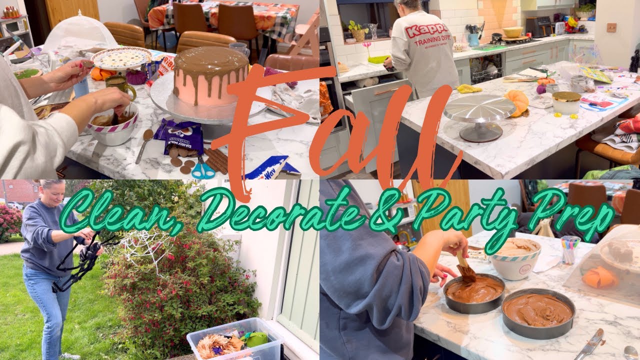 ОСЕННЯЯ УБОРКА, УКРАШЕНИЕ И ПОДГОТОВКА К ВЕЧЕРИНКЕ (С МНОЙ) за 2 дня