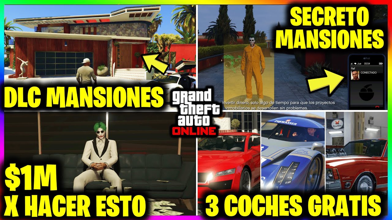 NUEVA ACTUALIZACION! INICIA DLC de MANSIONES! $1M x HACER ESTO! 3 COCHES GRATIS! & M&aacute;s! GTA Online