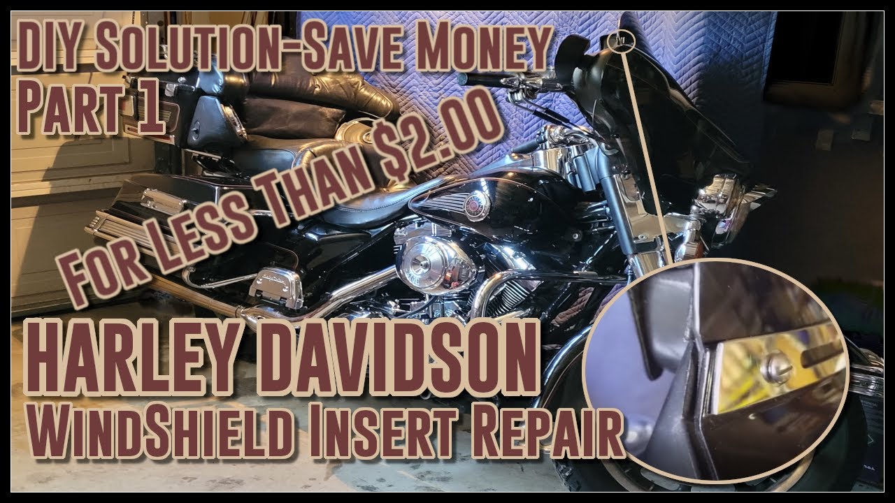 HARLEY DAVIDSON WIND SHIELD THREAD INSERT INSTALLATION - DIY SOLUTION - LESS THAT $2.00
