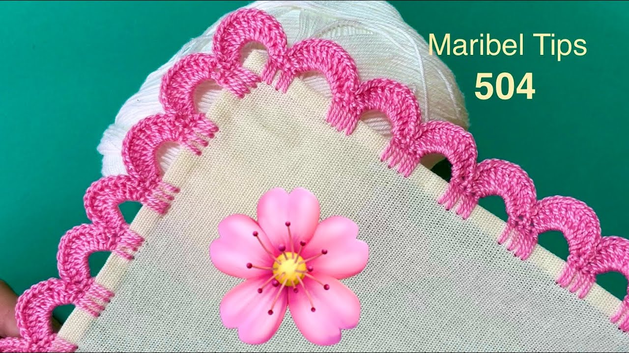 LINDO TOQUE DELICADO PARA TUS SERVILLETAS  DE RECUERDOS 💦 PUNRILLA 504 #crochet