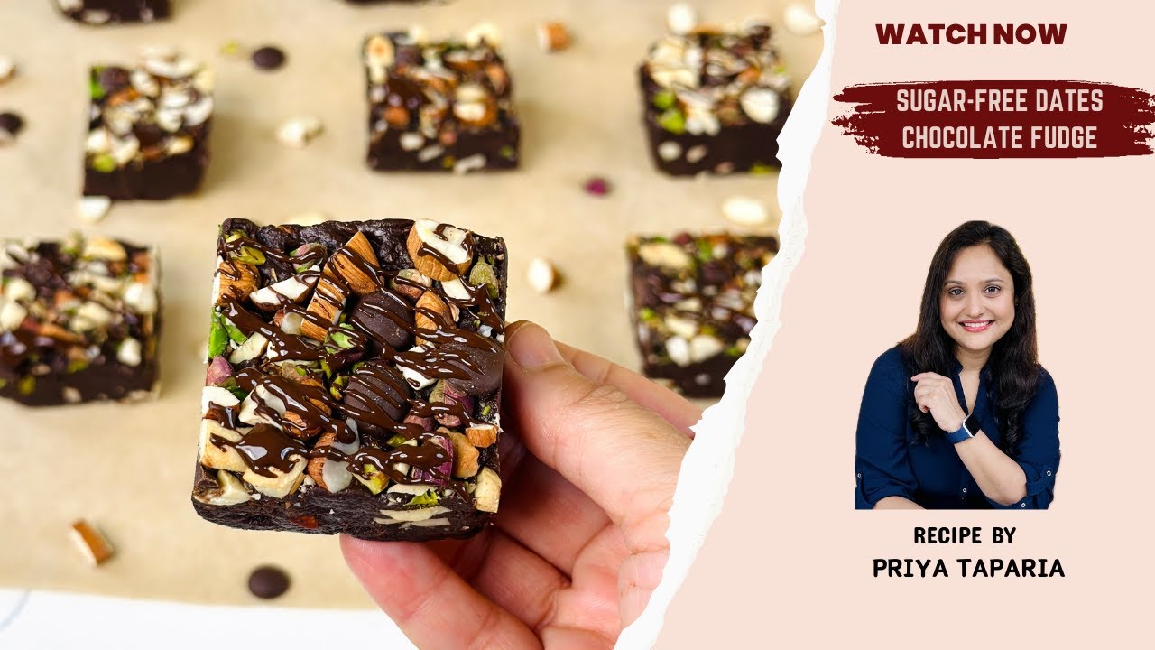 2 Ingredients Chocolate & Dates Fudge | No Milkmaid Used | Sugar-Free Dates Chocolate Fudge