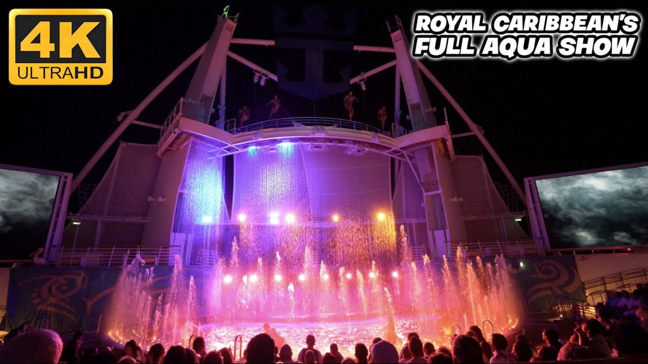 [4K] Royal Caribbean's Full Aqua Show Oceanaria