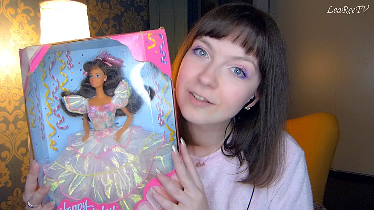 АСМР ASMR Распаковка куклы Happy Birthday Barbie Тереза 💖 Барби 90-х