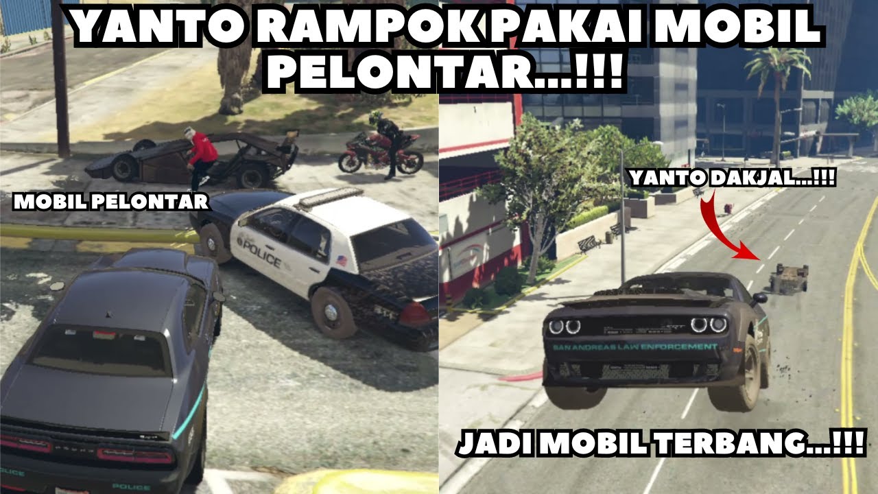 YANTO RAMPOK PAKAI MOBIL PELONTAR INVISIBLE...!!!  - GTA V ROLEPLAY