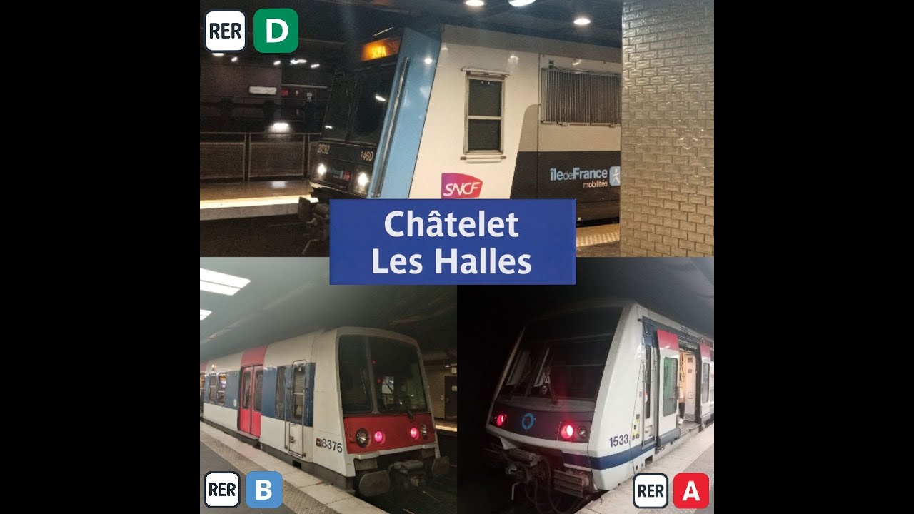 RER A / B / D - Châtelet - Les Halles (MI09/MI2N❤) / (MI79/MI84💙) / (Z20500💚)