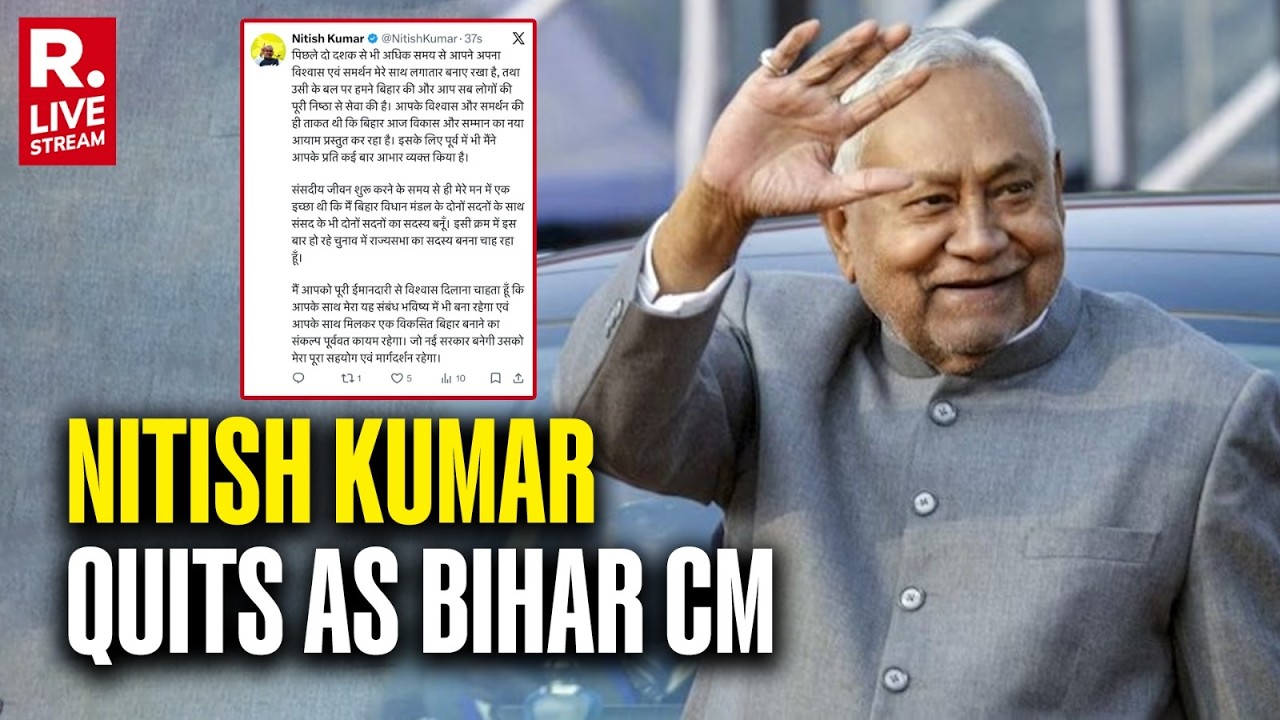 BREAKING LIVE: Nitish Kumar Quits As Bihar Chief Minister, Set To Join Rajya Sabha