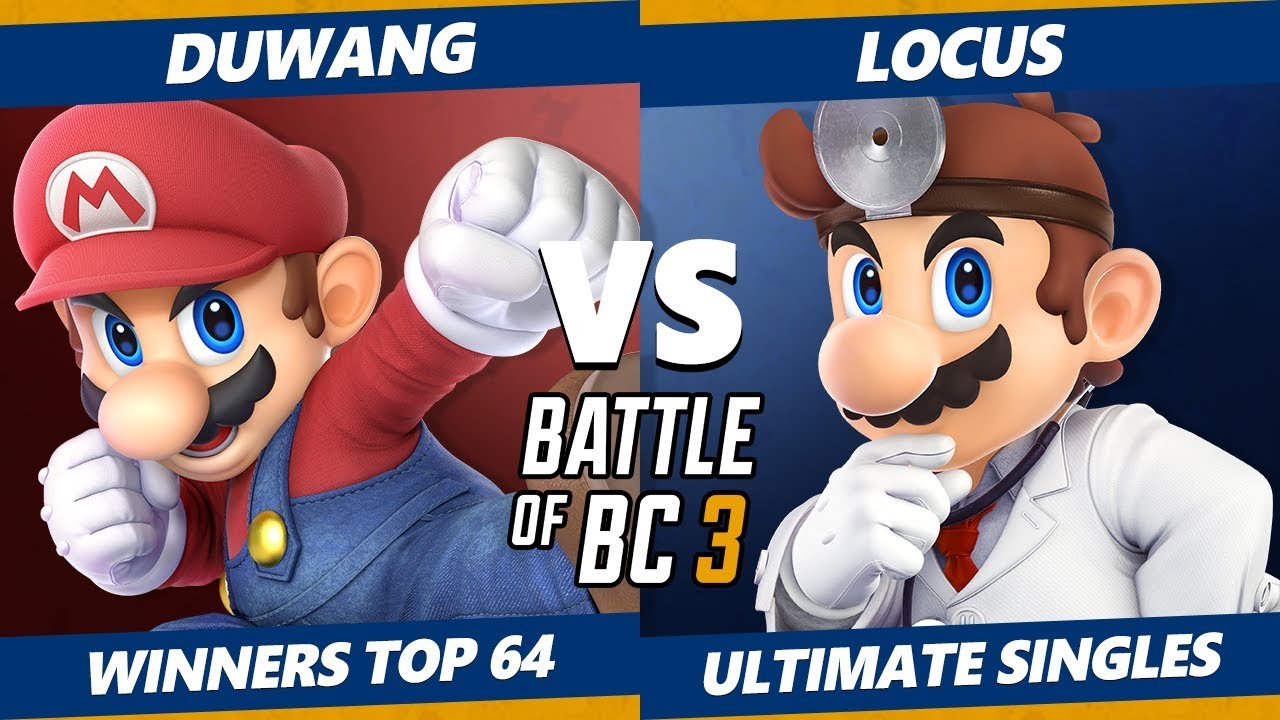 Smash Ultimate Tournament - Duwang (Mario) Vs. Locus (Dr. Mario) BoBC3 SSBU Winners Top 64