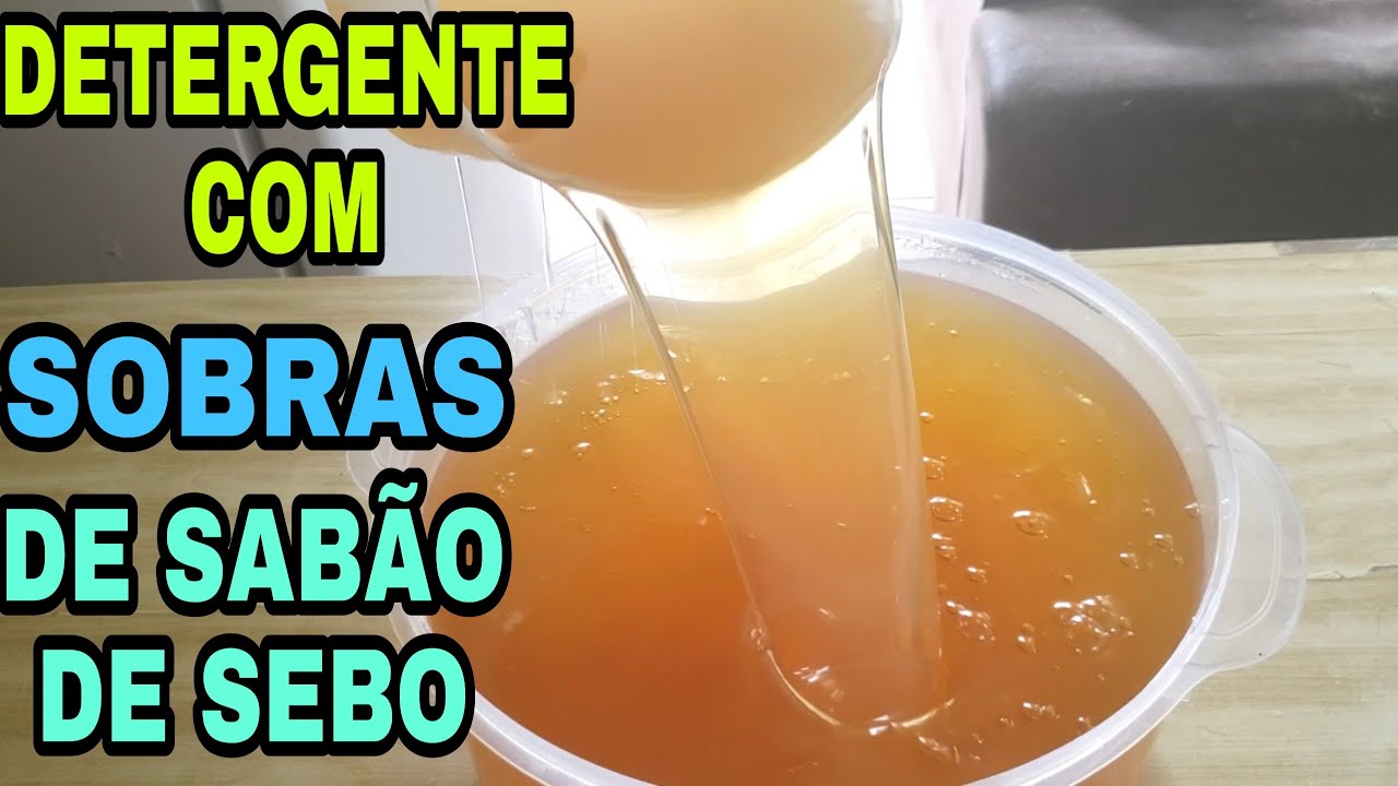 🔴MESMO USANDO SOBRAS DE SABÃO DE SEBO MEU DETERGENTE FICOU PERFEITO