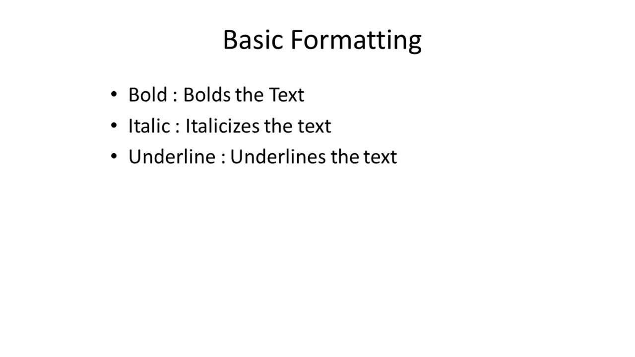 How to Bold, Underline or Italicize HTML Text