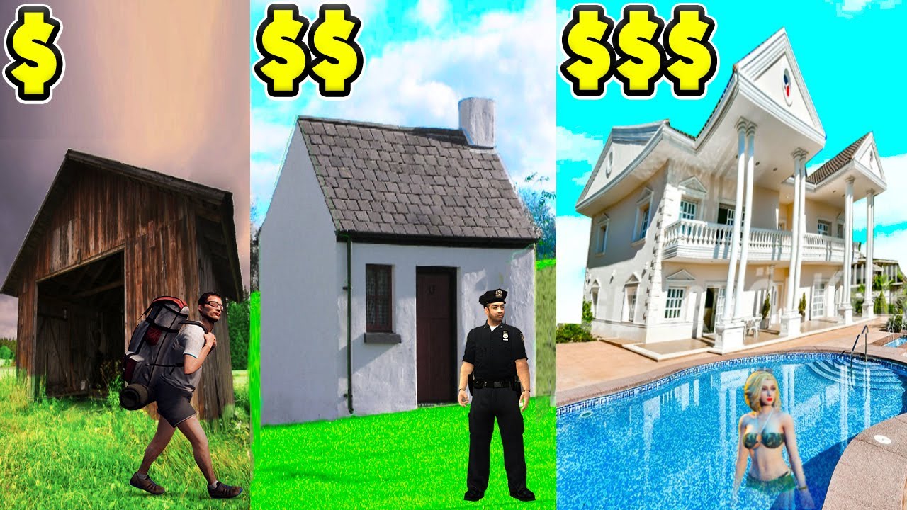 1$ HUIS VS 1000$ HUIS VS 1.000.000$ HUIS! - GTA V