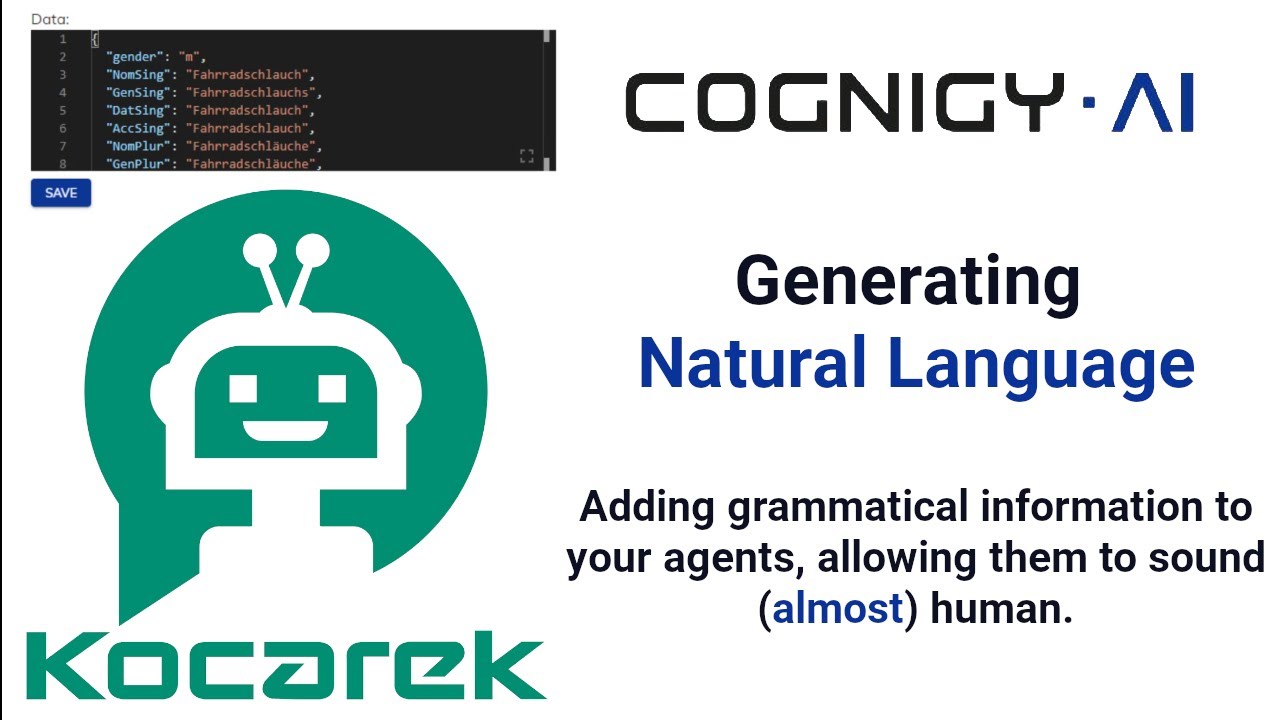 Cognigy AI Tutoial - Generating Natural Language | Kocarek Chatbot Development
