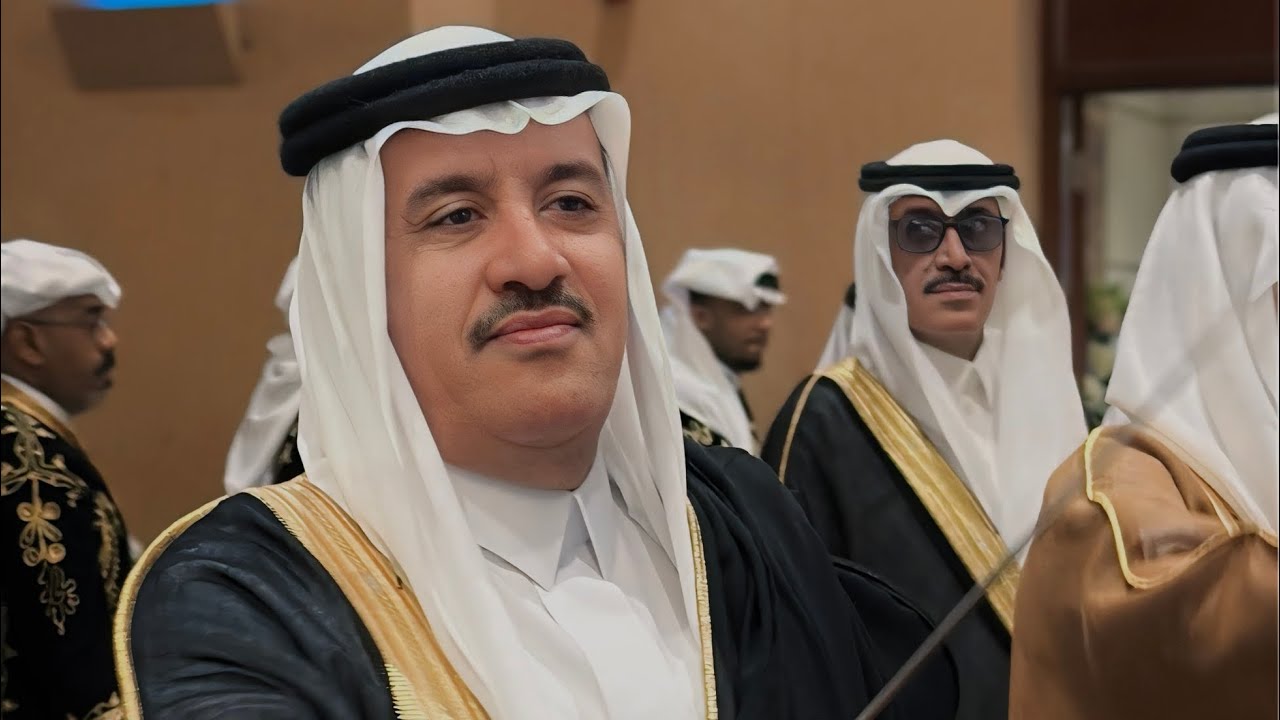 حفل محافظ محافظة الحجره بندر بن سويلم العضله بمناسبه زواج ابنه ناصر