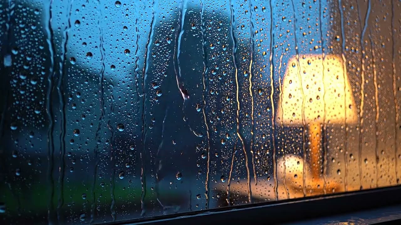 Rain and Thunder on Window at Night 🌙 | Deep Relaxation, Meditation & Sleep Sounds