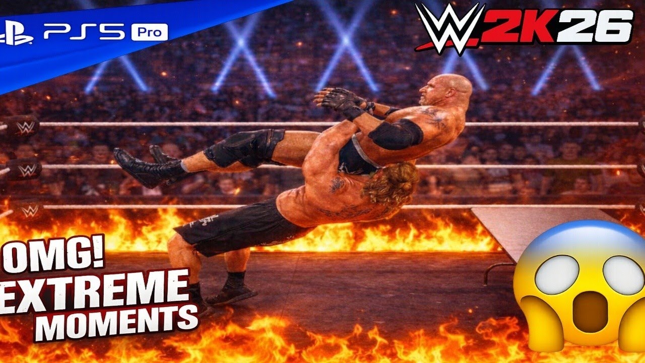 Goldberg vs Brock Lesnar Inferno Match 🔥 This Match Is On Fire! | WWE 2K26
