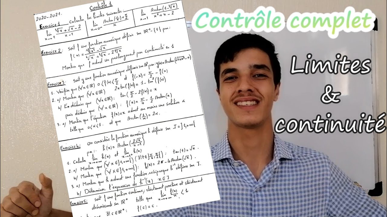 🔥Limites et continuité: Contrôle complet 2BAC SM