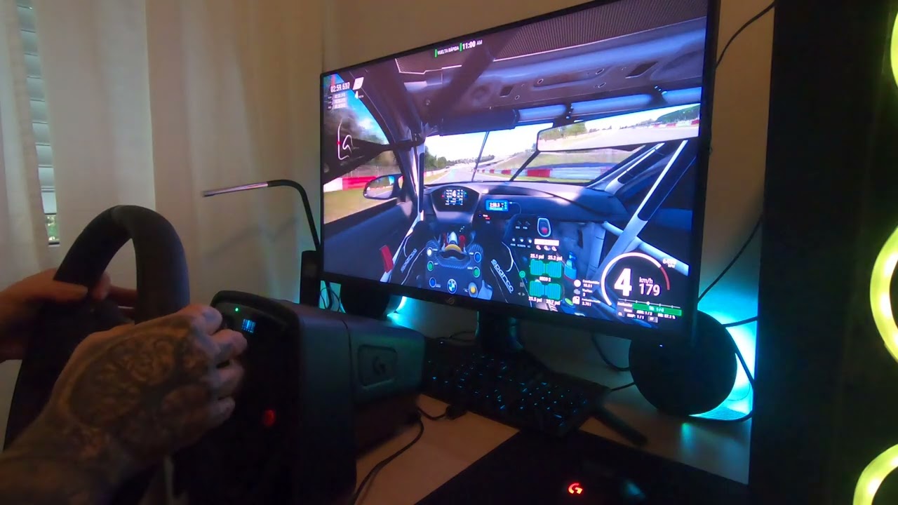 logitech pro racing wheel gameplay Assetto Corsa Competizione